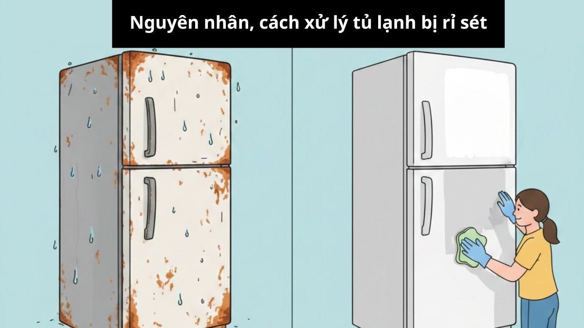 Nguyên nhân, cách xử lý tủ lạnh bị rỉ sét hiệu quả